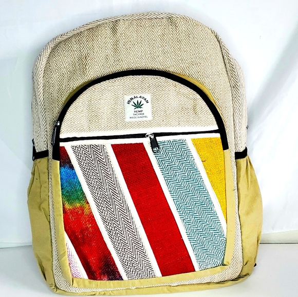 MOVING SALE FINAL PRICE NWOT Handmade Boho Hemp Backpack - Picture 1 of 6